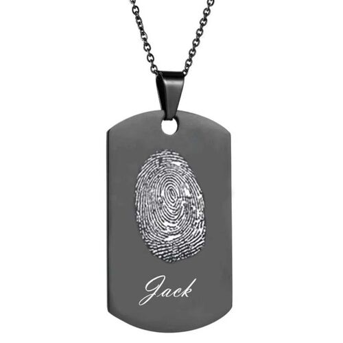Personalised Engraved Fingerprint Necklace