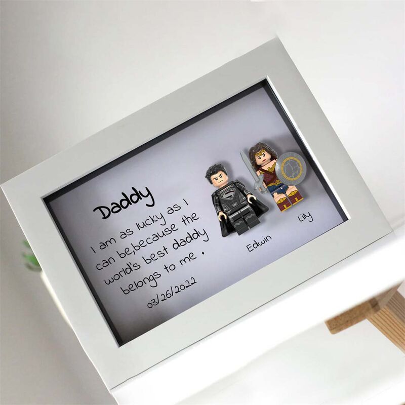 "You Will Always Be The Only Superhero in My Heart" Personalised Superhero Frame White