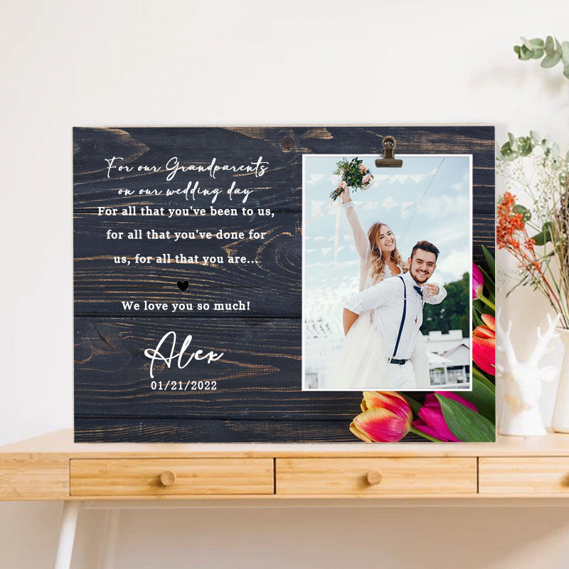 Personalized Wedding Gift Picture Frame for Grandparents