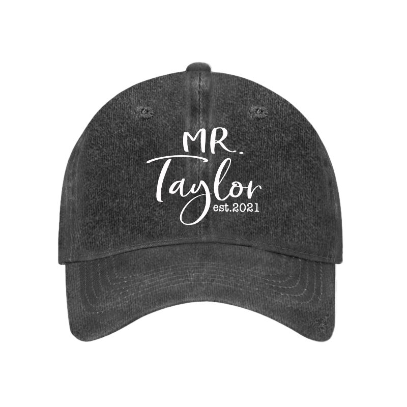 Personalized Hat with Custom Name and Year Mark One's Own Hat Unique Gift for Dad