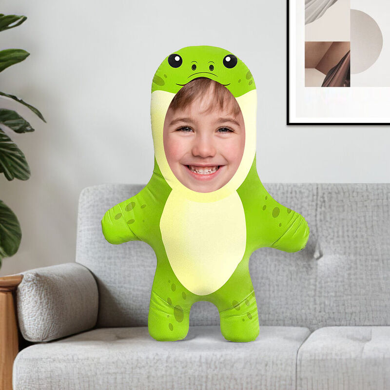 Individuelles Gesichtskissen Frosch Idee Fotokissen Geschenk für Kinder