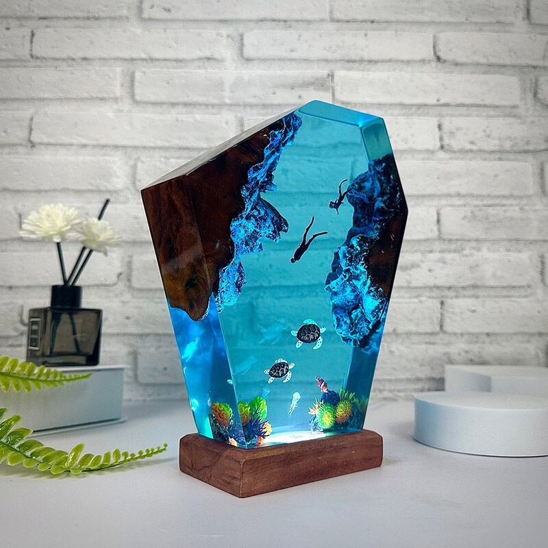 Turtle And Baby Turtle Resin Night Light Cute Gift for Parents