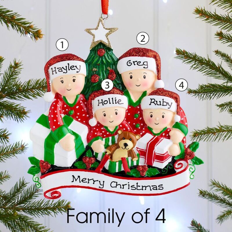 Personalisierte Weihnachtsfigur Hängend Kundenspezifische Familiennamen Warme Heimdekoration