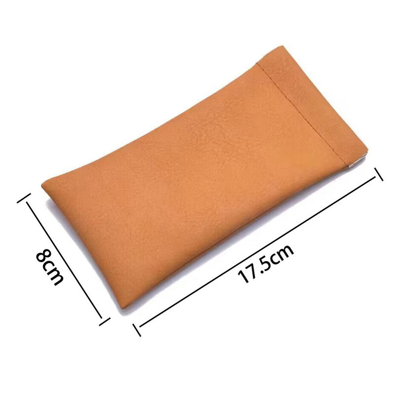 Customized Glasses Storage Bag Soft Leather Makeup Brush Bag Birthday Gift for Friends
