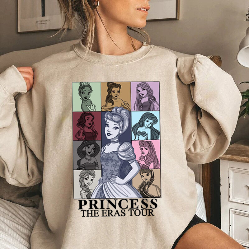 Personalized Sweatshirt Princess The Eras Tour with Poster and Timeline Design Gift for Her