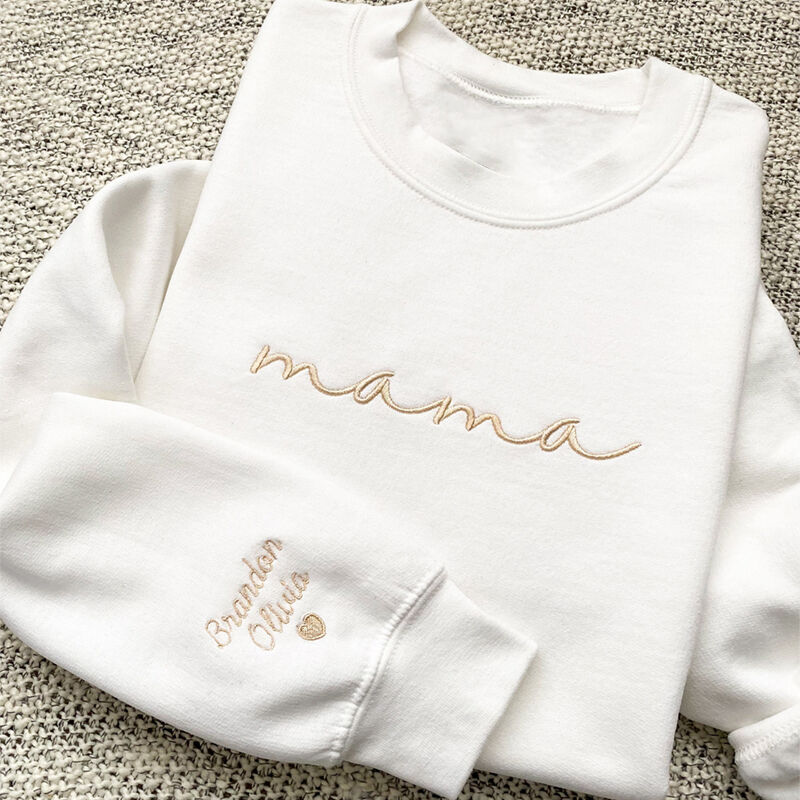 Sweatshirt personnalisé avec nom brodé et pseudo optionnel Cadeau élégant pour Chère Maman