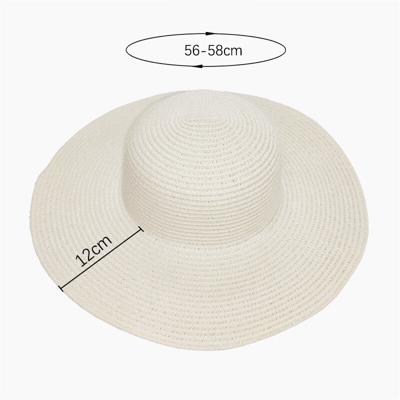 Sombrero de sol de playa personalizado con pompón de adorno Exquisito regalo de viaje para ella en vacaciones