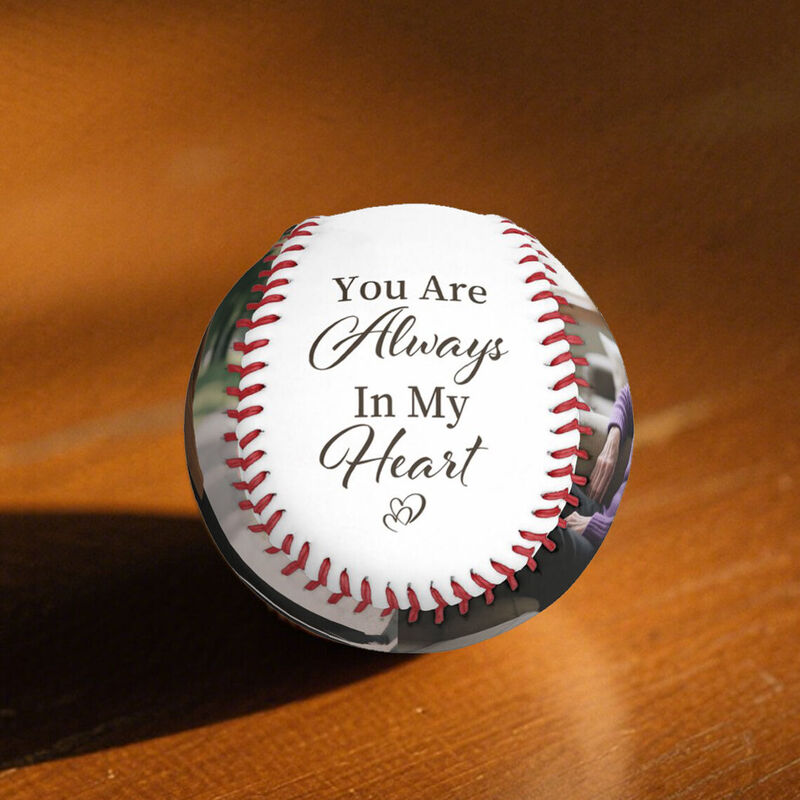 "You're Always in My Heart" Personalized Baseball Memorial for Lost Loved Ones for Christmas