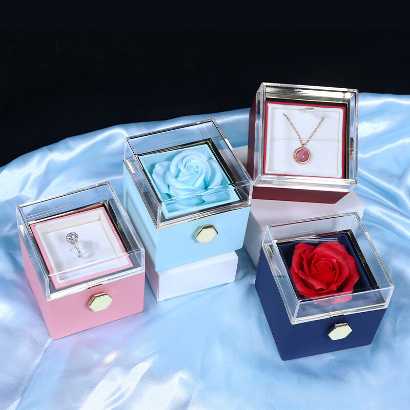 Creative Flip Rose Jewelry Box As A Valentine’S Day Gift For Wife