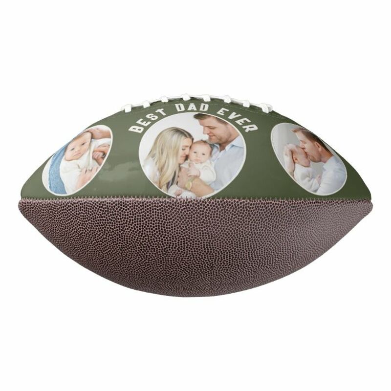 Balón de fútbol personalizado "El mejor papá del mundo" con fotos como regalo del Día del Padre para papá