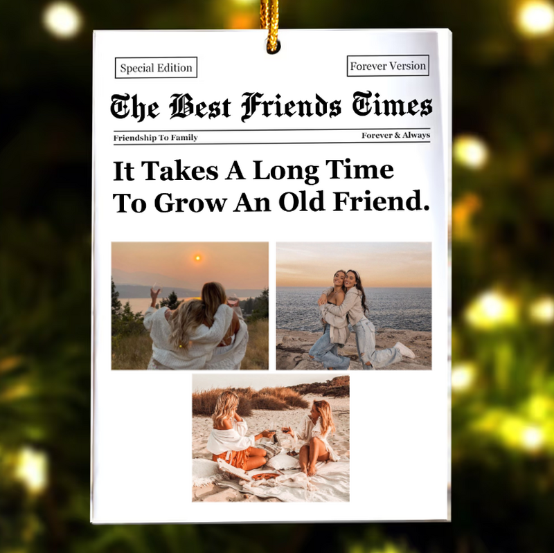 "The Best Friends Time"Personalized Christmas Ornaments for Best Friends