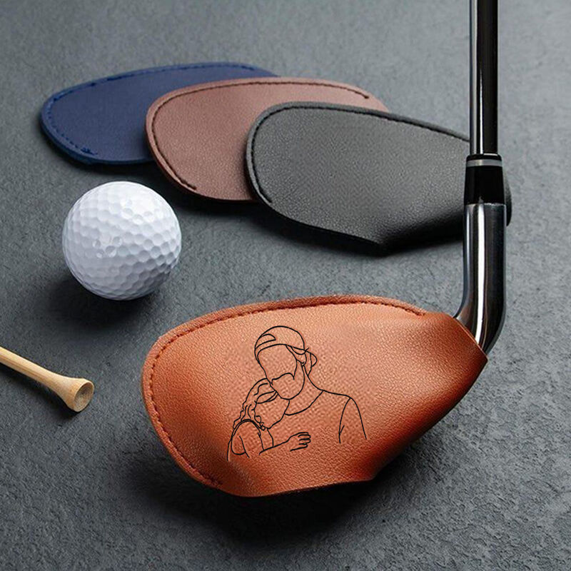 Spersonalizowana osłona ochronna na kij golfowy Odporna na zużycie osłona na żelazko ze skóry dla taty