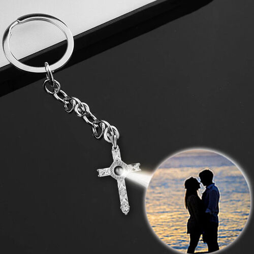 Personalized Photo Projection Keychain-Cross