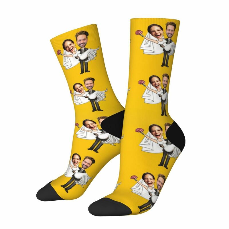 Personalized Face Socks Couple Wedding Photo Gift for Friends