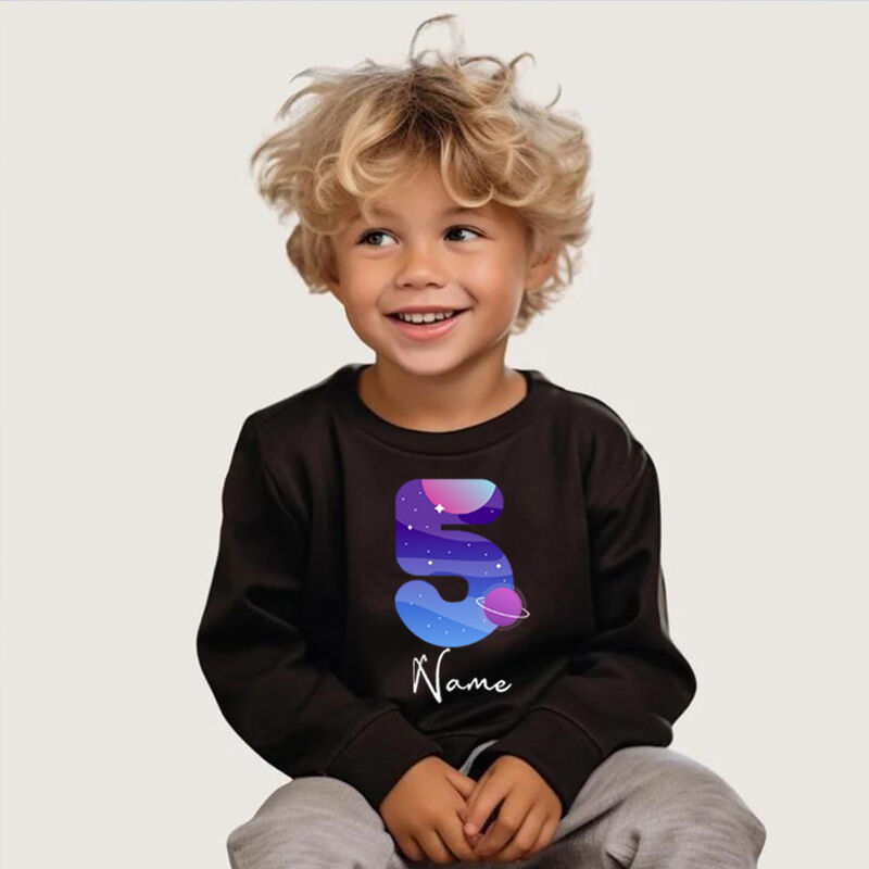 Personalized Kids Sweatshirts Customized Name And Age Birthday Gifts For Children