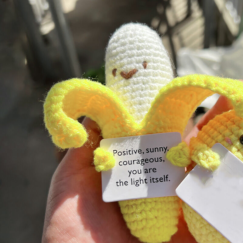 Handgemaakte Gehaakte Banaan Positieve Pop Grappig Cadeau voor Vrienden
