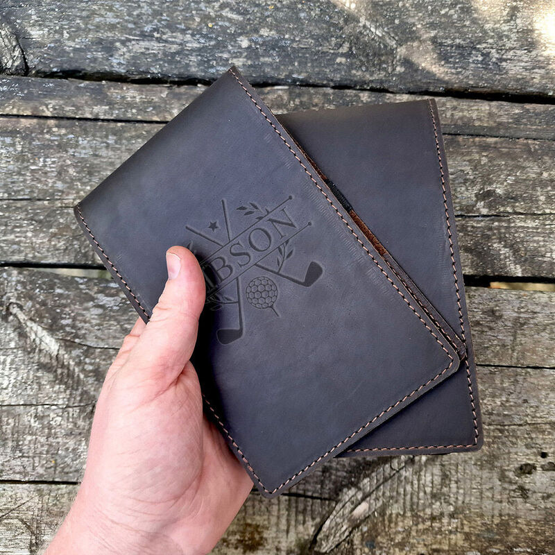 Customized Golf Scorecard Holder Leather Wear-Resistant Score Card Holder Gift for Team Members