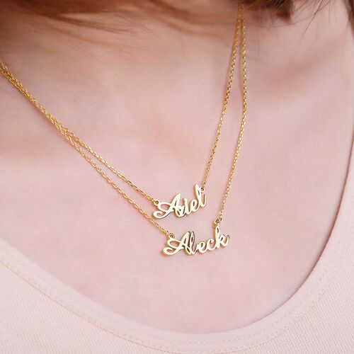 "We Two Together" Personalized Double Name Necklace