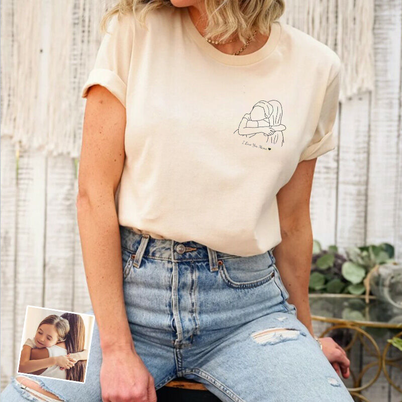T-shirt personalizzata con immagine e messaggio per la cara mamma