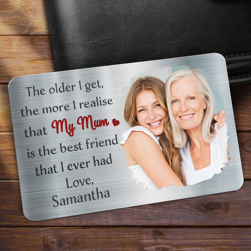 Personalized Aluminum Wallet Customized With Family Photos For Mother's Day