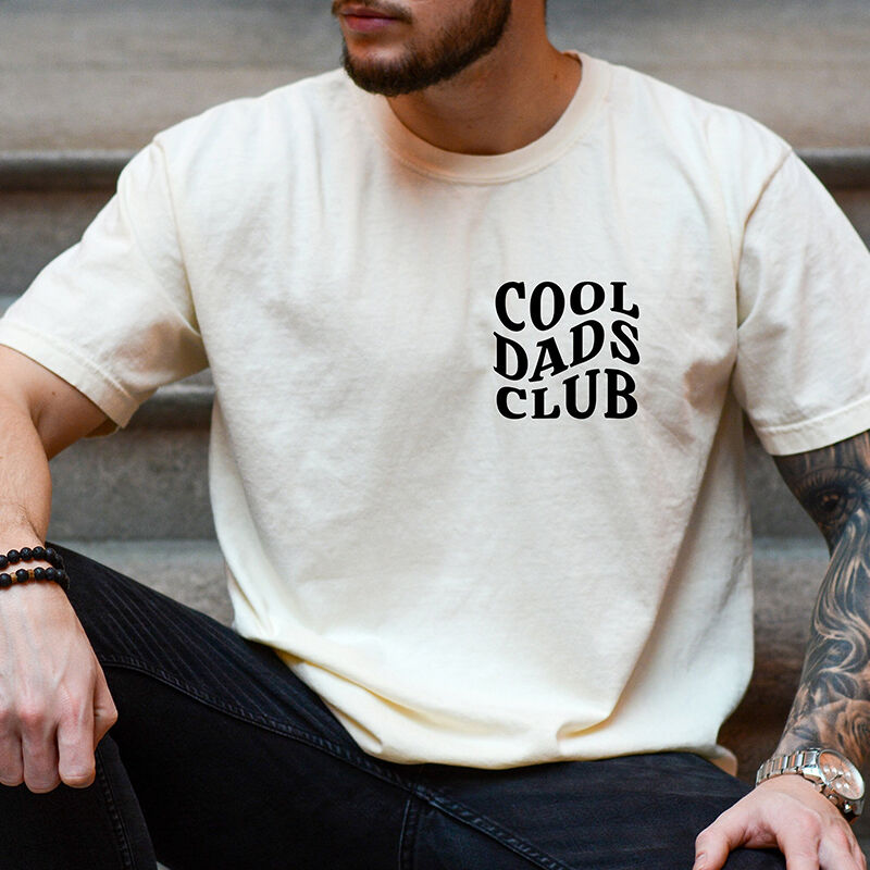 Personalized T-shirt Cool Dads Club Text Design Funny Husband Shirt Perfect Gift for Father