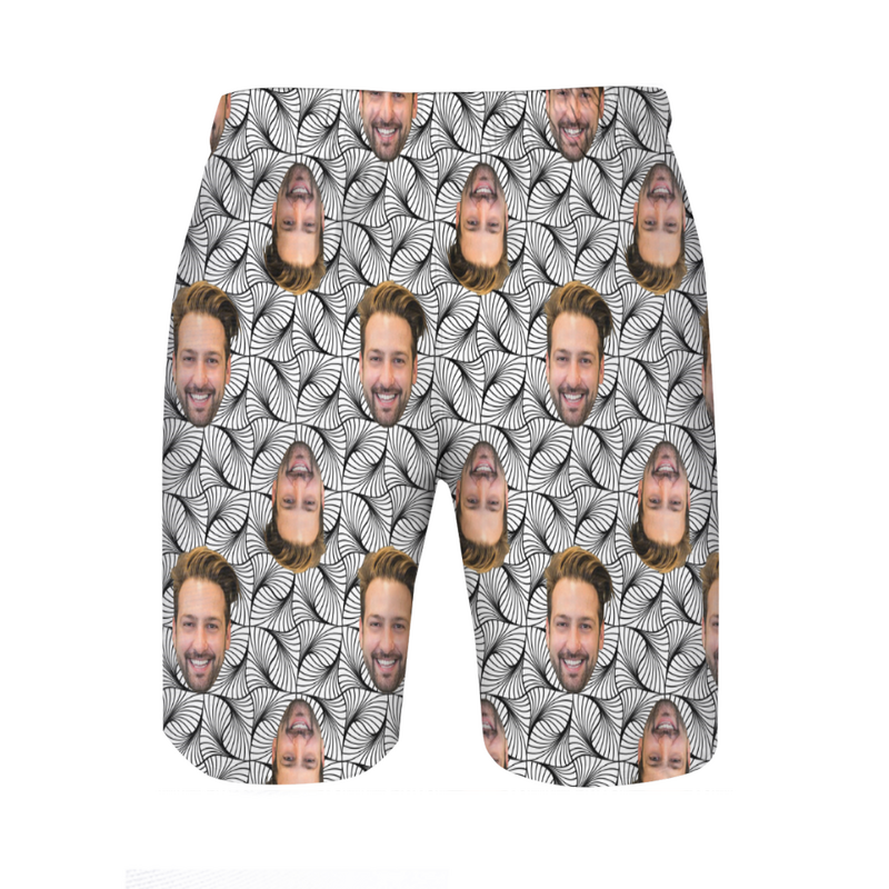 Personalized Picture Men's Beach Shorts with Unique Pattern Cool Gift for Family