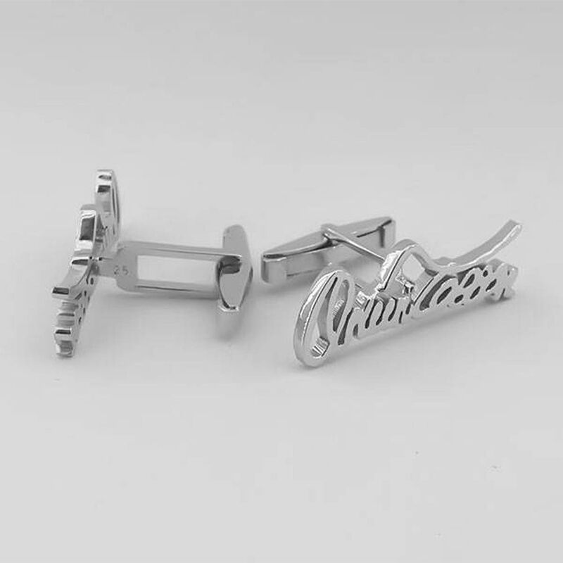 Personalized Custom Cufflink Name Artistic Design Creative Gift for Him Friends