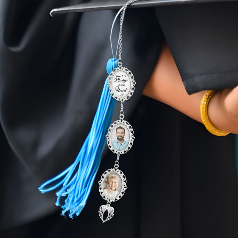 "Sei sempre nel mio cuore" Nappa laurea personalizzata Ciondolo foto Regalo memoria per cari
