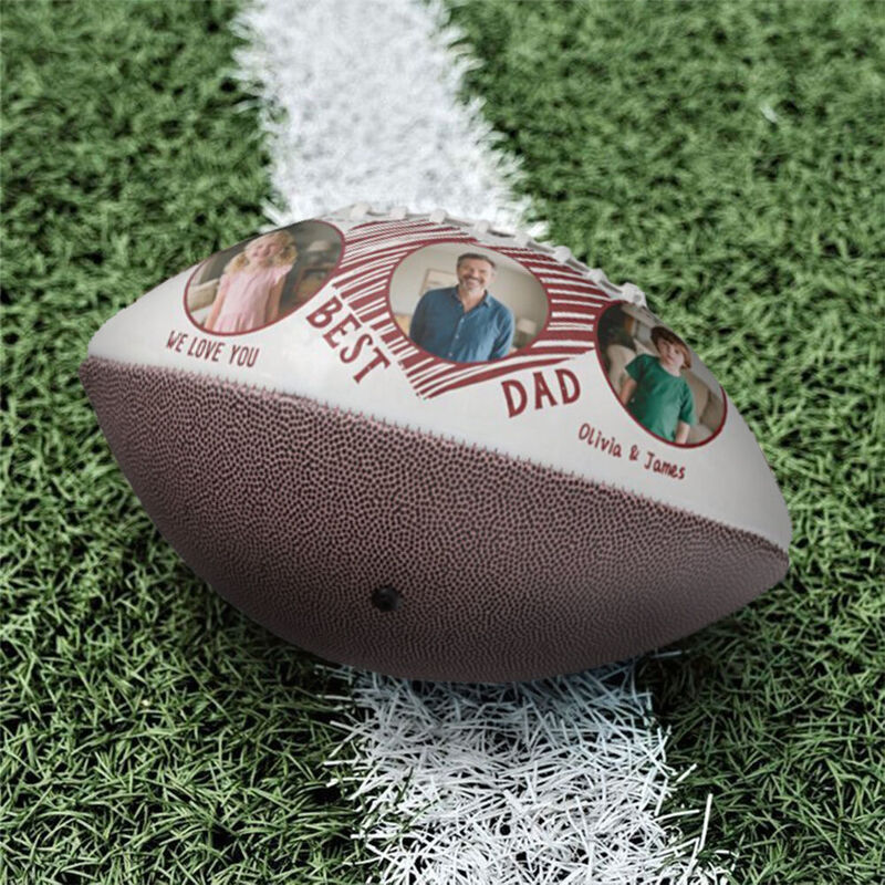 "Best Dad" Customized Football Father's Day Exclusive Gift for Dad