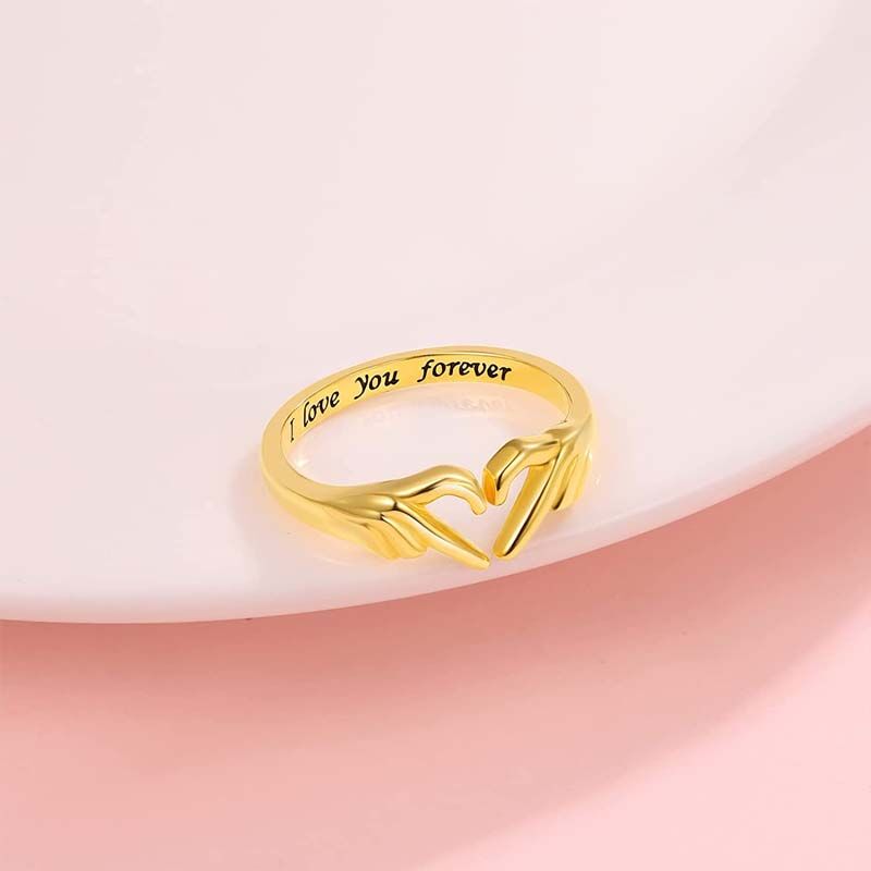 "Keep Me In Your Heart" Heart Engraved Rings Gifts For Friends Teen Girls