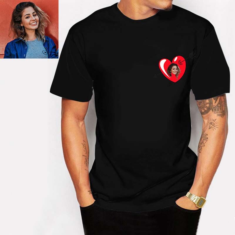 T-shirt photo personnalisé Percez le cœur avec une flèche