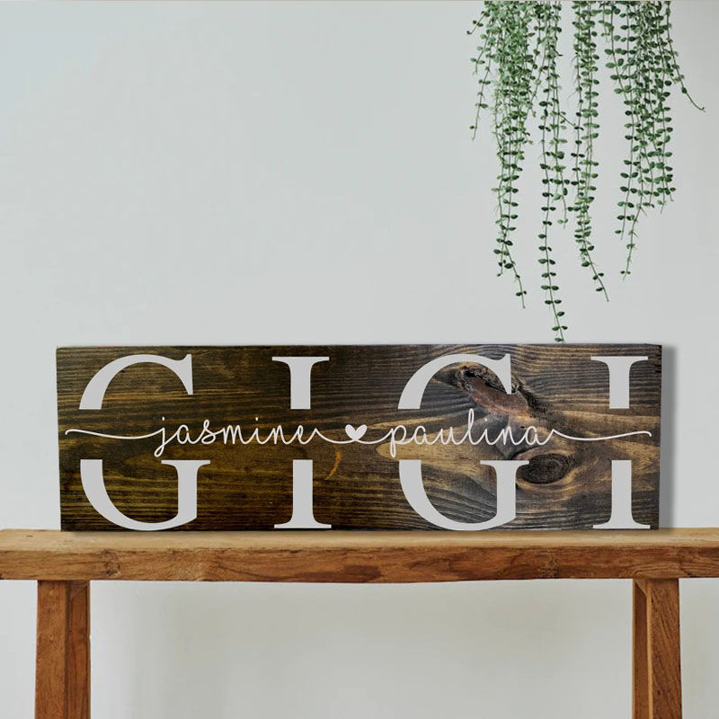 Custom Name Wooden Plaque Creative Gift for Christmas