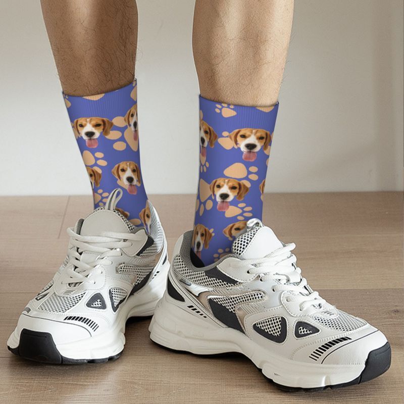 Personalisierte Socken mit 3D-Digitaldruck für Hundepfoten