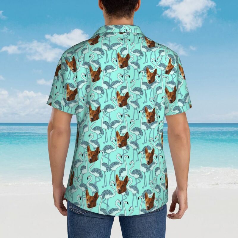 Camisa hawaiana de manga corta con estampado de frutas tropicales para parejas