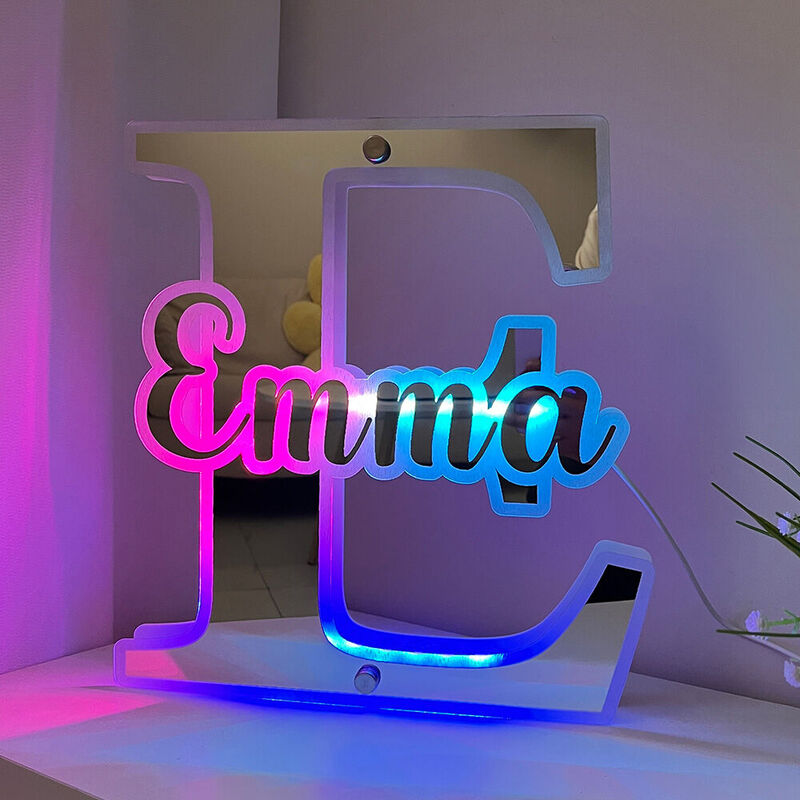 thumbnail image 2 of Johnalans Personalised LED Name Sign - Stitch Design With Any Name - Acrylic Mirror 2 of 4