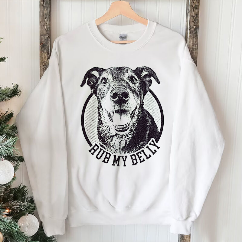 Personalized Sweatshirt Custom Photo Animal Portrait Cool Style Design Perfect Gift for Pet Lovers