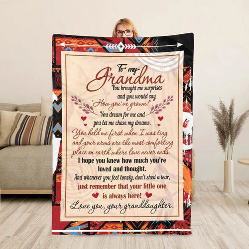 Coperta Invernale con Lettera Regalo per Nonna