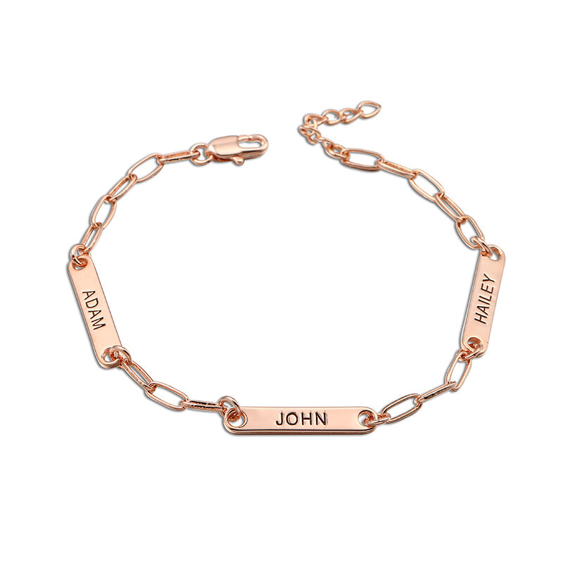 Personalized Custom Paper Clip Chain Bracelet