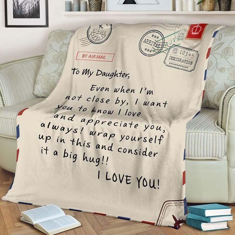 A Letter to Daughter Postal Mail Love Letter Blanket Warm Gift