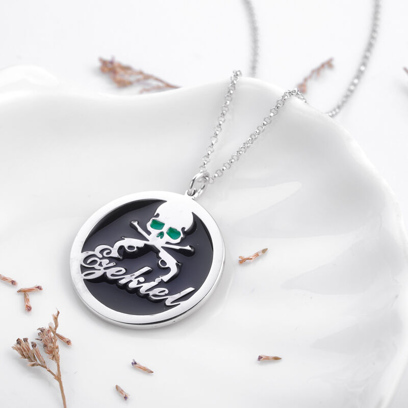 "I'm Cool" Skull Personalized Engravable Necklace