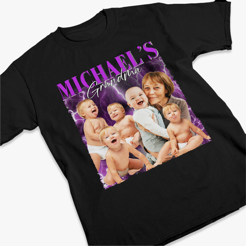 T-shirt personnalisé avec photos d'amour de maman Style unique Cadeau significatif pour la fête des mères
