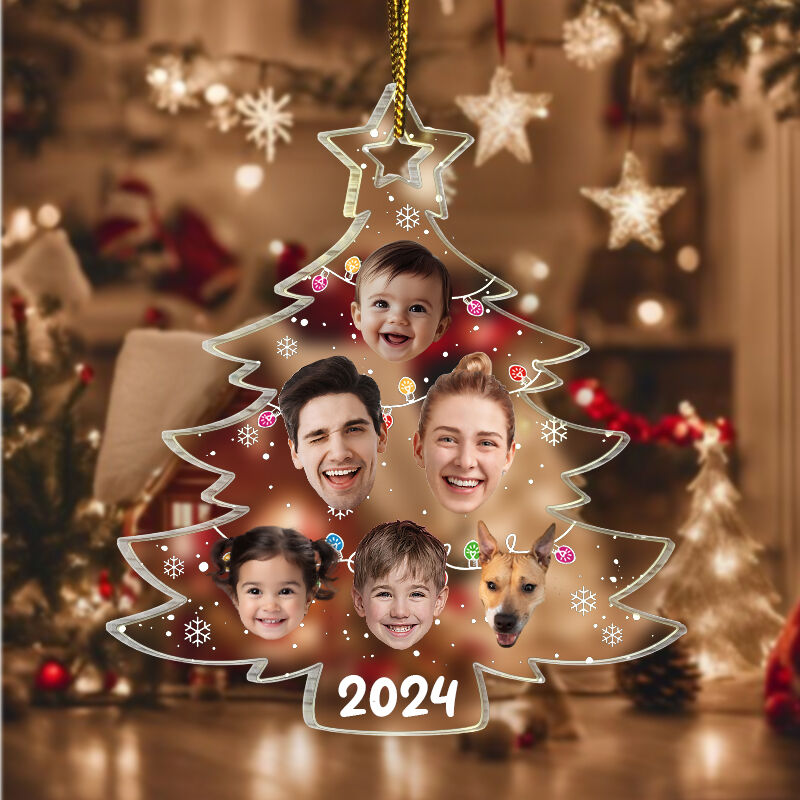 Adornos para árbol de Navidad personalizados Fotos personalizadas Regalos divertidos para la familia