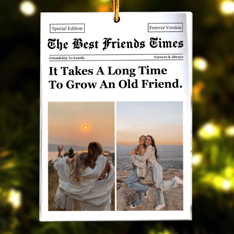 "The Best Friends Time"Personalized Christmas Ornaments for Best Friends