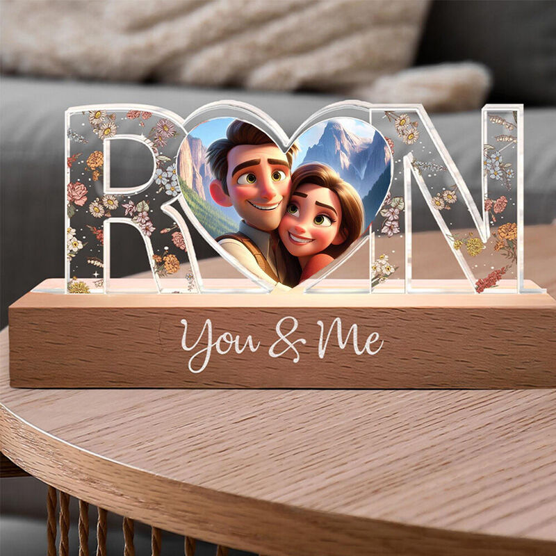 Personalized Letter Lamp Customized Cartoon Photo Romantic Valentine's Day Gift