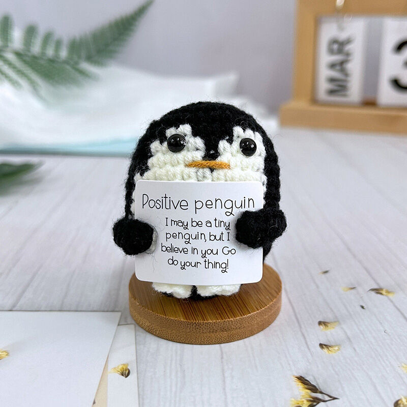 Handmade Crochet Positive Penguin Doll Beautiful Gift for Children