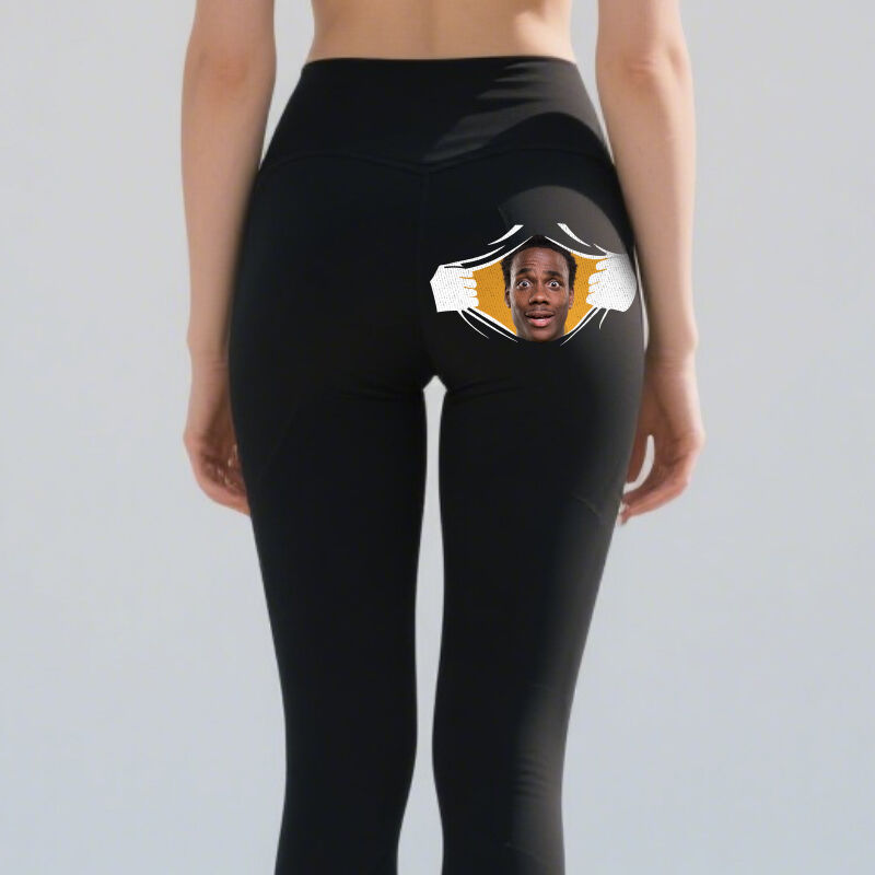 Personalized Leggings Let Me See Custom Photo Funny Design Gift for Her Lovers