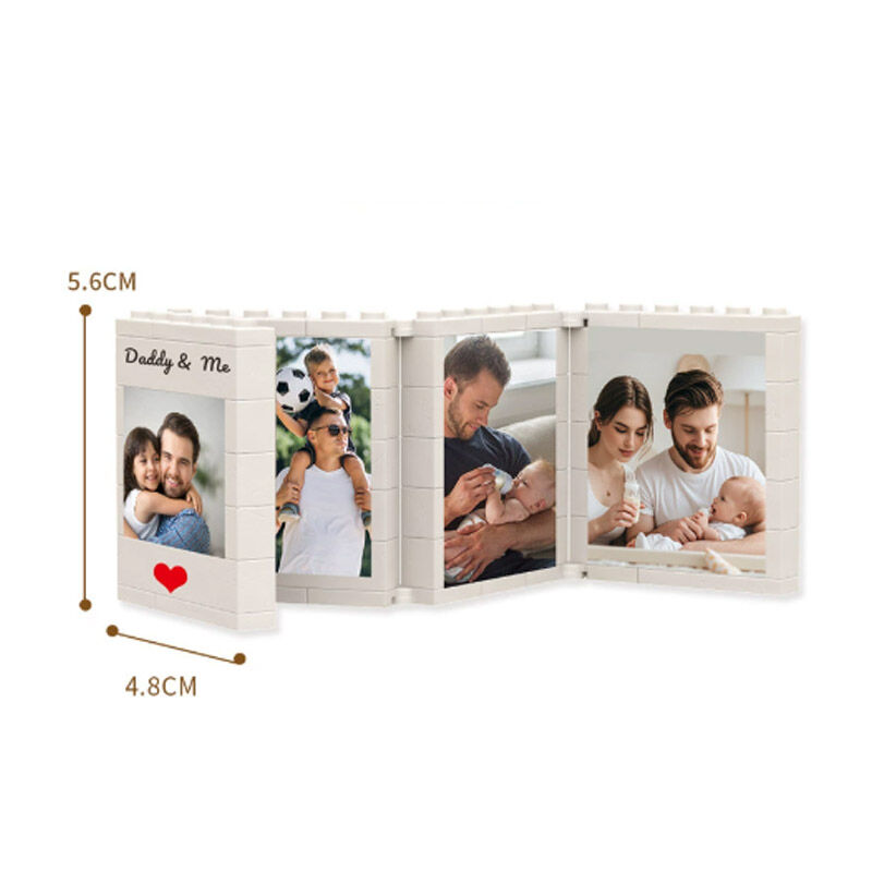 Personalised Folding Photo Building Blocks Fun Gift for Father's Day