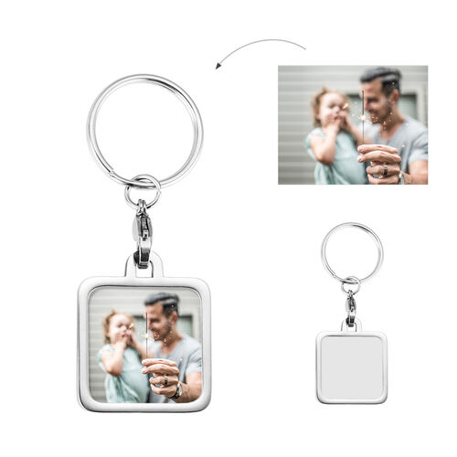 "Wir sind eine Familie" Personalisierter Foto Schlüsselanhänger