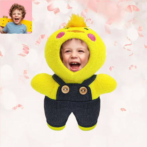 Personalized 3D Custom Face Doll Yellow Duck Plush Doll Keychain
