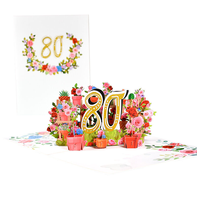 Tarjeta Pop Up 3D de Flores Perfectas para Aniversario